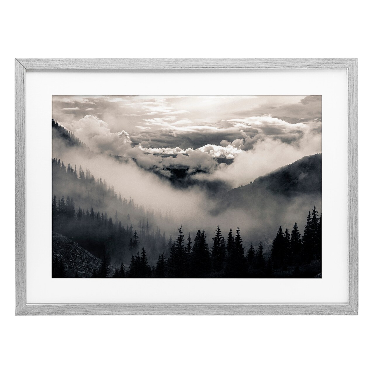Stupell Industries Billowing Fog Atmosphere Framed Print Under Glass, design by Decent Exposures